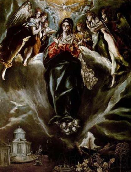 GRECO, El The Virgin of the Immaculate Conception Norge oil painting art